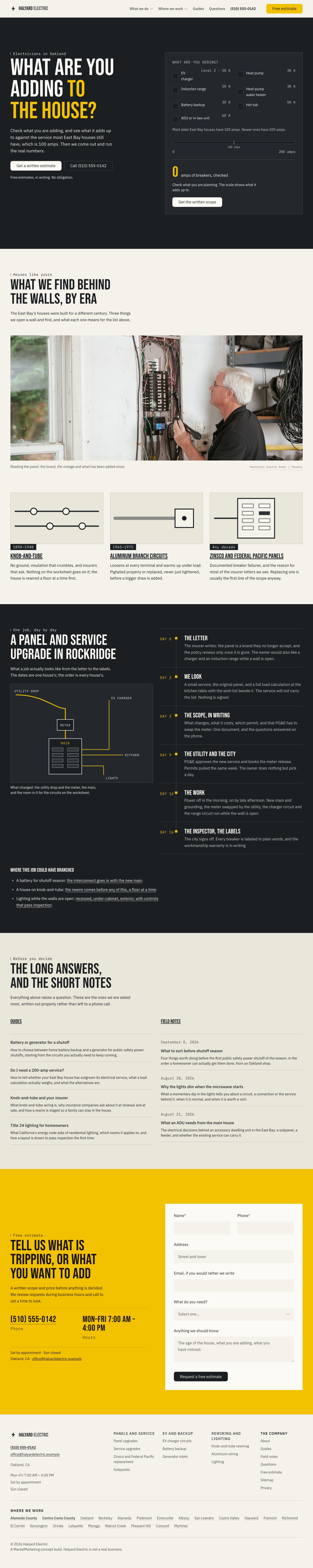 Halyard Electric, page detail