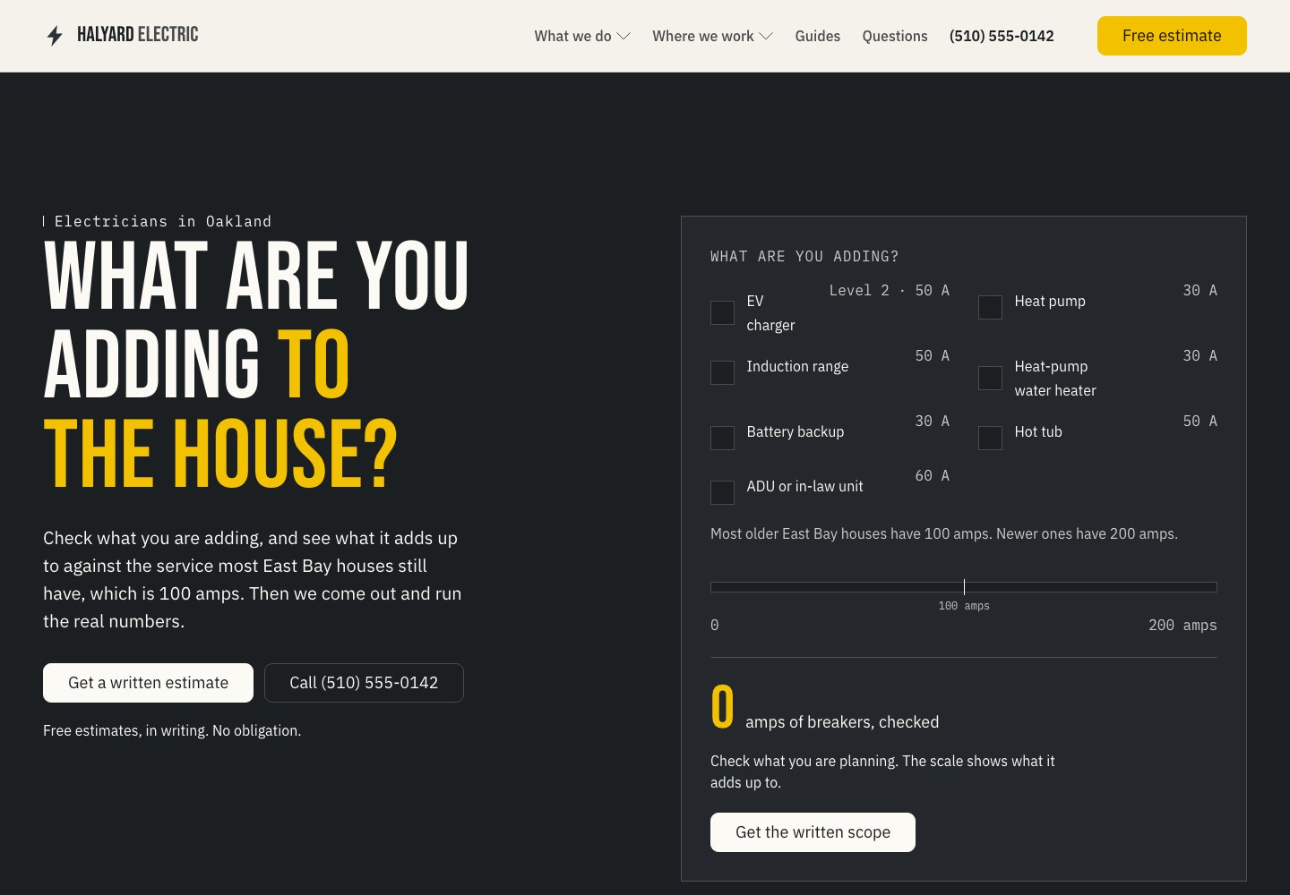 Halyard Electric website preview